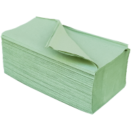 Prosoape de hartie pliate tip V-Fold, Lucart, 1 strat, verzi, 21.5X25 CM, 20 pach/bax